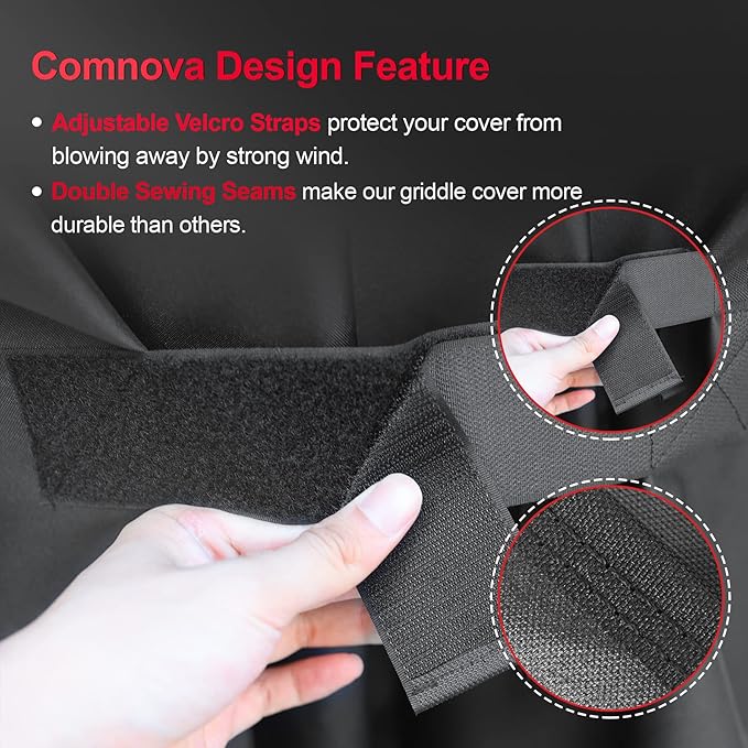 Comnova Grill Cover for Pit Boss Memphis Ultimate - 600D Wood Pellet Smoker Cover for Pitboss, 75 Inch Pellet Cover for Pit Boss Memphis Ultimate and Smoke Hollow 4 in 1 Gas Charcoal Combo Grill