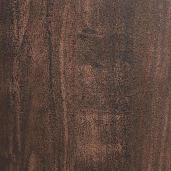 HMFULE 60" Farmhouse TV Stand for 60 65 Inch Television, Entertainment Center with 2 Storage Cabinets Glass Doors & Adjustable Shelves, 29" Tall Media Console Rustic Furniture for Living Room (Brown)