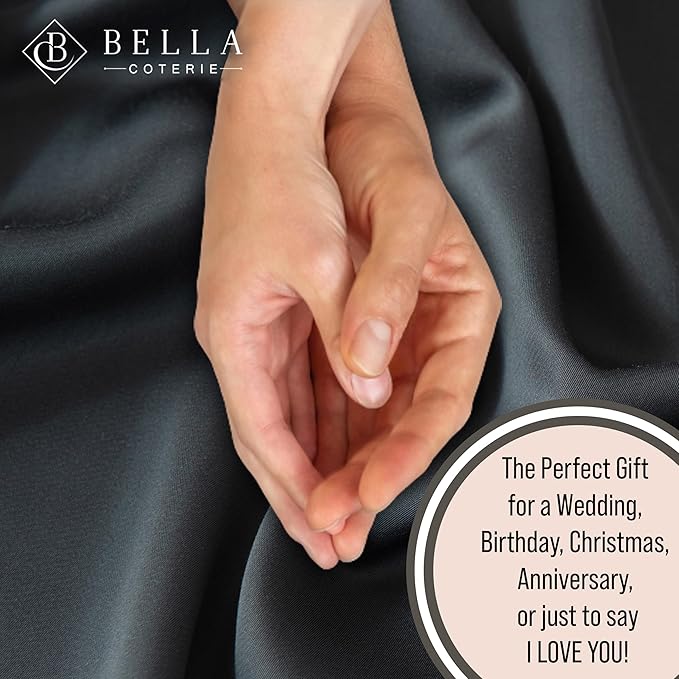 Bella Coterie Luxury Bamboo Viscose King Size Sheet Set | 100% Organically Grown | Ultra Soft | Cooling for Hot Sleepers | 18" Deep Pocket [Charcoal Grey]