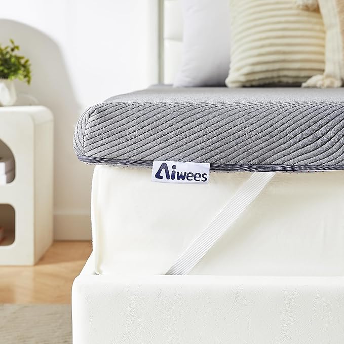 3 Inch Memory Foam Mattress Topper, Twin Mattress Topper, Non-Slip Design with Removable & Washable Cover, Bed Topper for Pressure Relief Back Pain