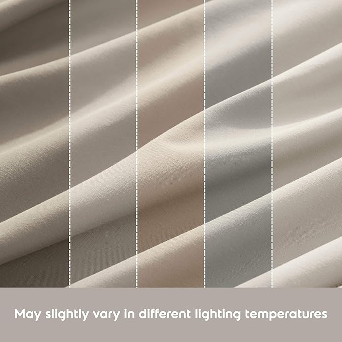 Nestl Split King Sheet Set - 1800 Ultra-Soft Microfiber Bed Sheets - Double Brushed - Deep Pockets - Easy Fit - 5 Piece Set - Bed Sheets & Pillowcases (Split King, Linen)