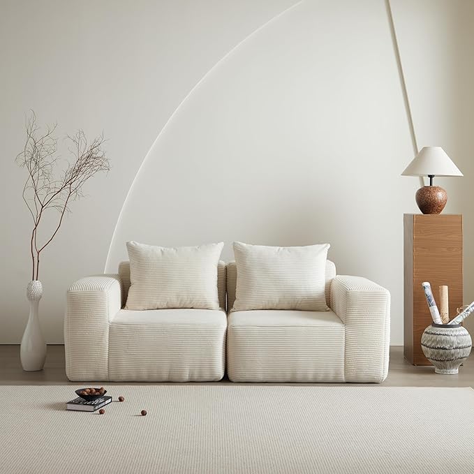 Futon Sofa Bed, Sectional Small Couch, Sleeper Sofa, Loveseat, Modern Futon Couch, Sofa Cama, Couches for Living Room, Bedroom, Beige