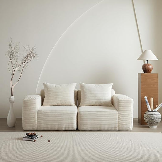 Futon Sofa Bed, Sectional Small Couch, Sleeper Sofa, Loveseat, Modern Futon Couch, Sofa Cama, Couches for Living Room, Bedroom, Beige