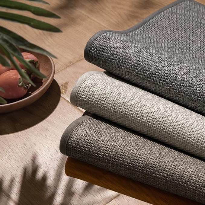 chakme Bathroom Rugs Mat 47x17, Ultra Thin Non Slip Bath Mat Runner Quick Dry Absorbent Bath Mat for Bathroom Floor, (Dark Grey, 47"x17")