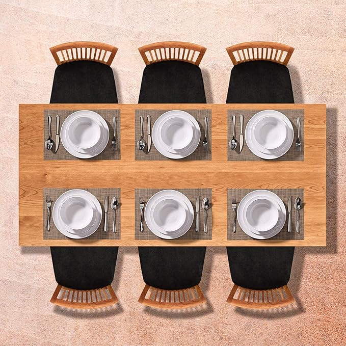 TP 18-Piece Dinnerware Set, Melamine Dishes Set with Bowls and Plates, Service for 6, Non-breakable Lightweight Dining Tableware, White