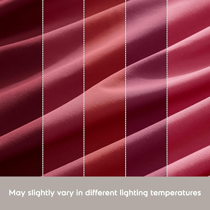 Nestl Split King Sheet Set - 1800 Ultra-Soft Microfiber Bed Sheets - Double Brushed - Deep Pockets - Easy Fit - 5 Piece Set - Bed Sheets & Pillowcases (Split King Size, Burgundy Red)