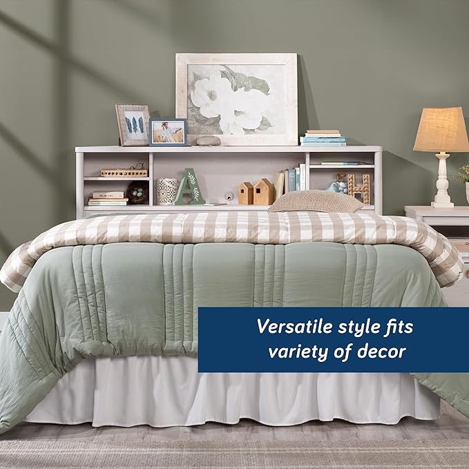 Sauder Dover Edge Full/Queen Bookcase Headboard, Glacier Oak Finish