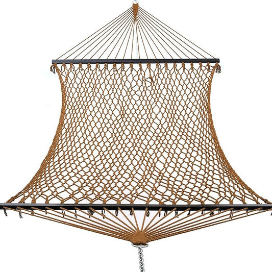 14ft Cotton Rope Hammocks for 2 Person (Desert, Queen)