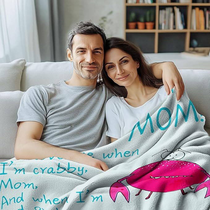 Gifts for Mom, Birthday Gifts for Mom from Daughter, Mother Gifts for Mothers Day, Soft Throw Blanket from Son for Sofa Couch 50" x 60"
