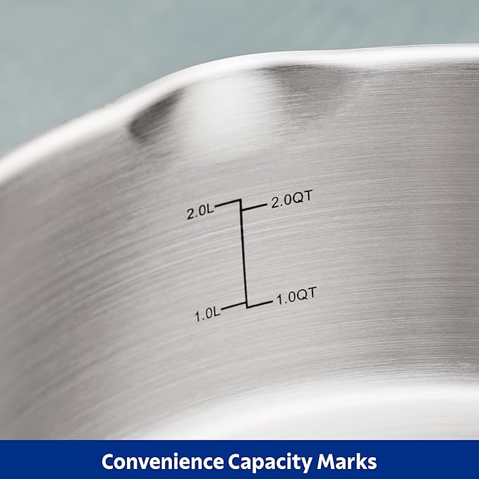 Tramontina Tempo Tri-Ply Base Stainless Steel 3.5-Quart Saute Pan with Glass Lid, Induction-Ready Cooking Pan, Oven-Safe, Dishwasher-Safe