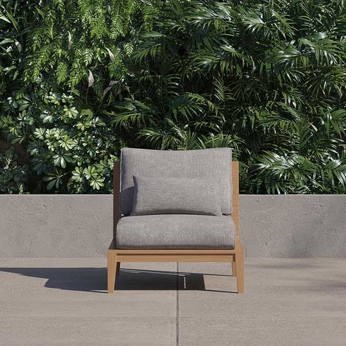 Outer Outdoor Throw Pillow with OuterWeave Performance Fabric, Decorative Outdoor Pillow for Patio & Outdoor Furniture, Includes Machine Washable Pillow Cover and Insert - Dark Pebble Gray, 12"x20"