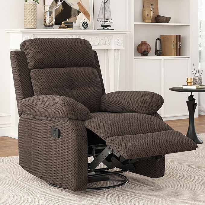 Small Rocker Swivel Recliner Chair for Adults Women for Small Spaces, Bedroom, Living Room