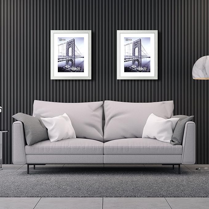 VCK Poster Frames Wood Poster Large Picture Frames for Wall Gallery Home Office Photography Art Decoration (White, 16 x 20)