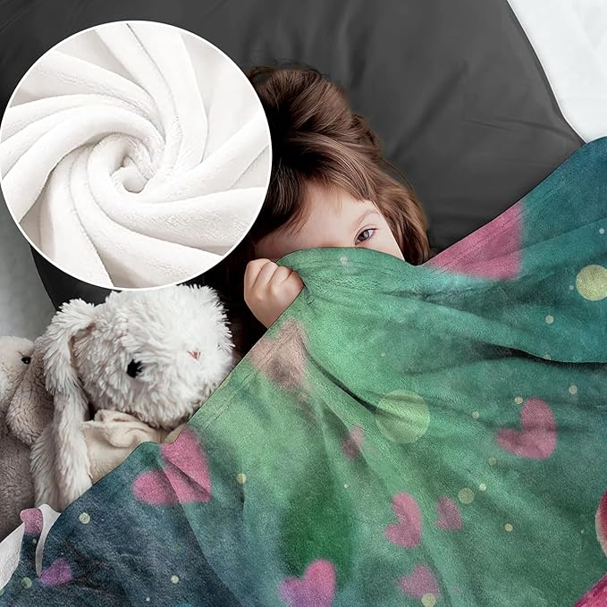 Frog Blanket for Women Men Adults, Flannel Frog Blankets Gifts, Frog with Love Heart Throw Blanket for Sofa Couch Bed Living Room Soft Warm Cozy Frog Decor 60" x 50"