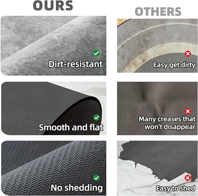 Bathroom Mat Quick Dry, Bathroom Rugs Non Slip Washable Thin Absorbent Bath Mat Fits Under Door Bathroom Floor Mat Perfect for Bath, Shower, or Sink 36"x48" Light Grey