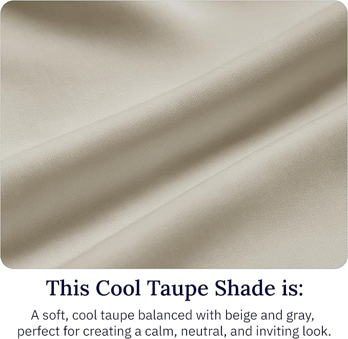 California Design Den California King Sheet Set - 100% Cotton, 600 Thread Count Deep Pocket Cal King Sheet Set, Luxury Soft Hotel-Quality Sheets with Sateen Weave (Cool Taupe)