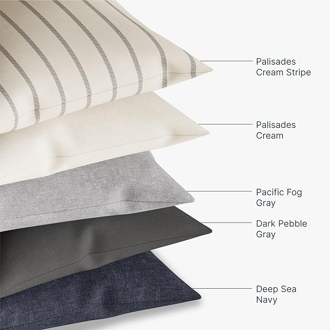 Outer Outdoor Throw Pillow with OuterWeave Performance Fabric, Decorative Outdoor Pillow for Patio & Outdoor Furniture, Includes Machine Washable Pillow Cover and Insert - Deep Sea Navy, 12"x20"