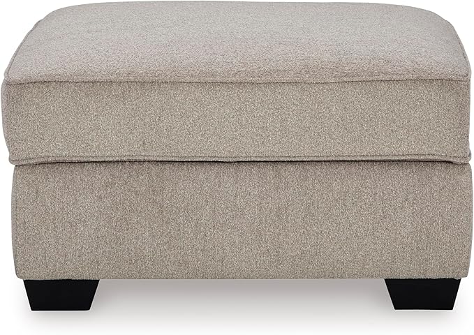 Signature Design by Ashley Claireah Casual Square Storage Ottoman with Removable Lid, Light Brown