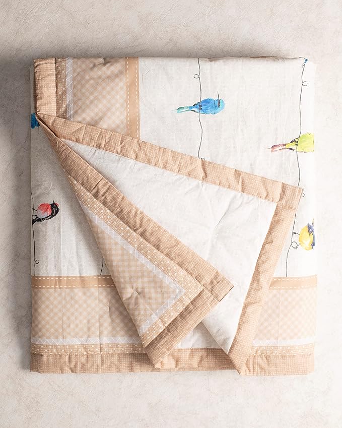 Maison d' Hermine Throw Blanket for Couch Lightweight Soft Warm Breathable Cotton Throw Blankets for Bed Girls Boys Women Men Gifts Sofa Travel Living Room Chair Bedding (50"x60", Birdies On Wire)