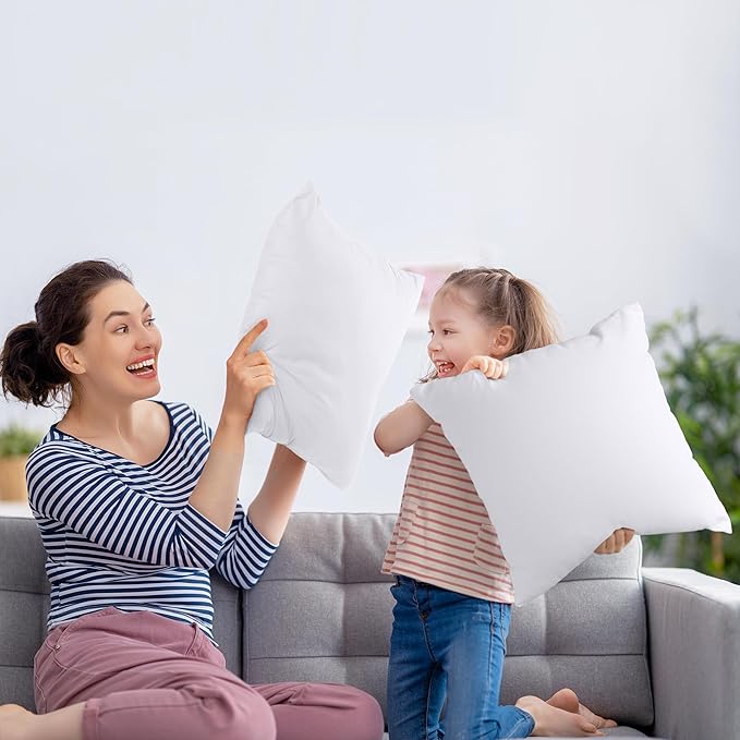 Utopia Bedding Throw Pillows Insert (Pack of 2, White) - 20 x 20 Inches Bed and Couch Pillows - Indoor Decorative Pillow