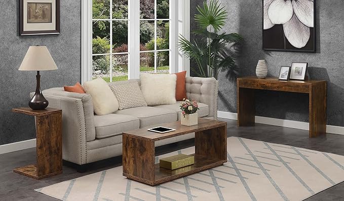 Convenience Concepts Northfield Hall Console Table 48" - Modern, Minimalist Narrow Sofa Display Accent for Contemporary Living Room, Entryway, or Hallway, Barnwood