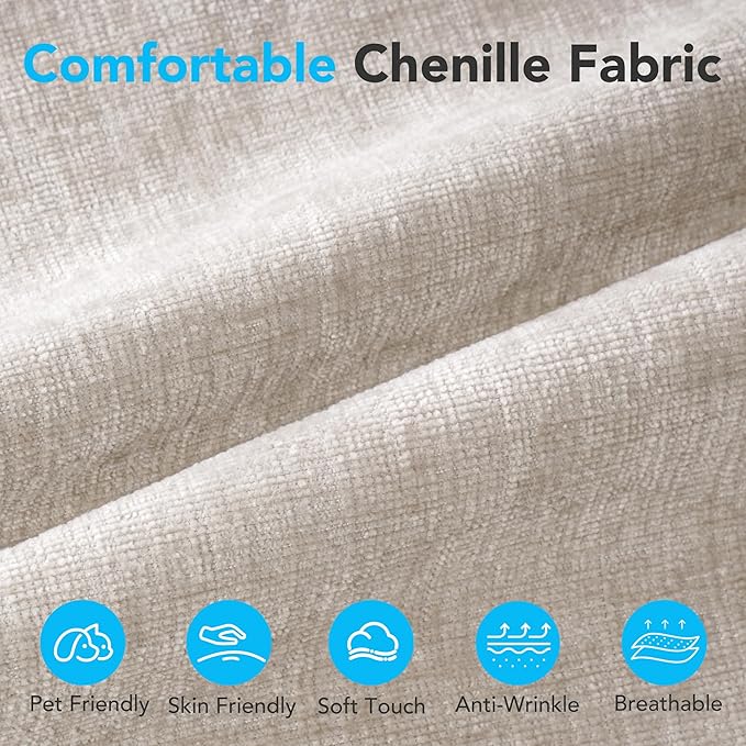 Cloud Sectional Couch with 2 Ottomans & 3 Pillows, Boneless Couches for Living Room, U Shaped Sectional Sofa Deep Seat Comfy Couch for Small Spaces, No Assembly Required, 72h to Restore