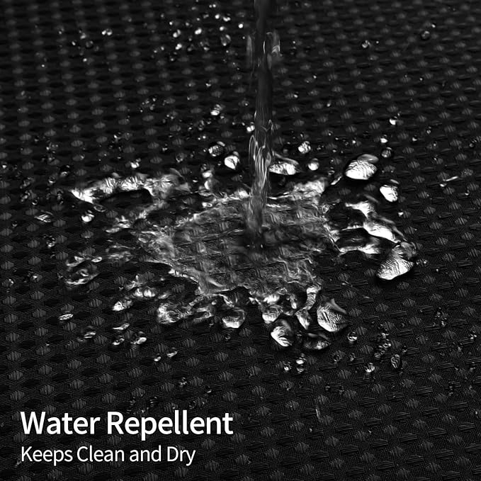 MitoVilla Black Waffle Long Shower Curtain 72 x 80, No Hooks Needed 80 inch Long Heavyweight Fabric Shower Curtain Set with Snap-in Liner for Hotel Grade Spa-Like Bathroom Decor