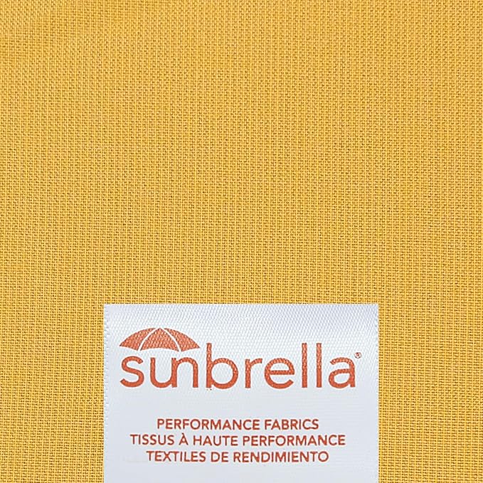 Outdoor Sunbrella Decorative Pillows with Triple Coconut Buttons Pack of 4, 20" x 12" Outdoor Pillow Set for Couch Bed Throw Patio Sofa, Spectrum Daffodil/Canvas Cocoa