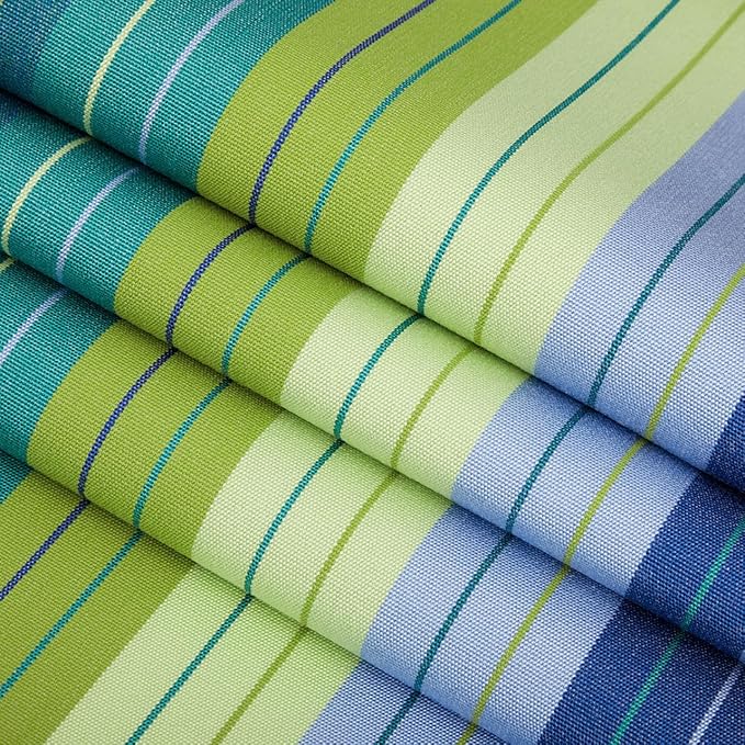 RSH DECOR: Sunbrella Square Throw Pillows Set of 4 | 20" x 20" | Water and Fade-Resistant Performance Fabric | Outdoor Pillow Covers with Down-Alternative Inserts | Seville Seaside