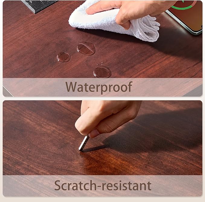 Farmhouse 3 Drawers Dresser for Bedroom, Rustic Small Chest of Drawers with Charging Station, Wood Closet Organizers, Modern Tall Nightstand/End Table for Bedroom, Living Room, Entryway, Cherry Red