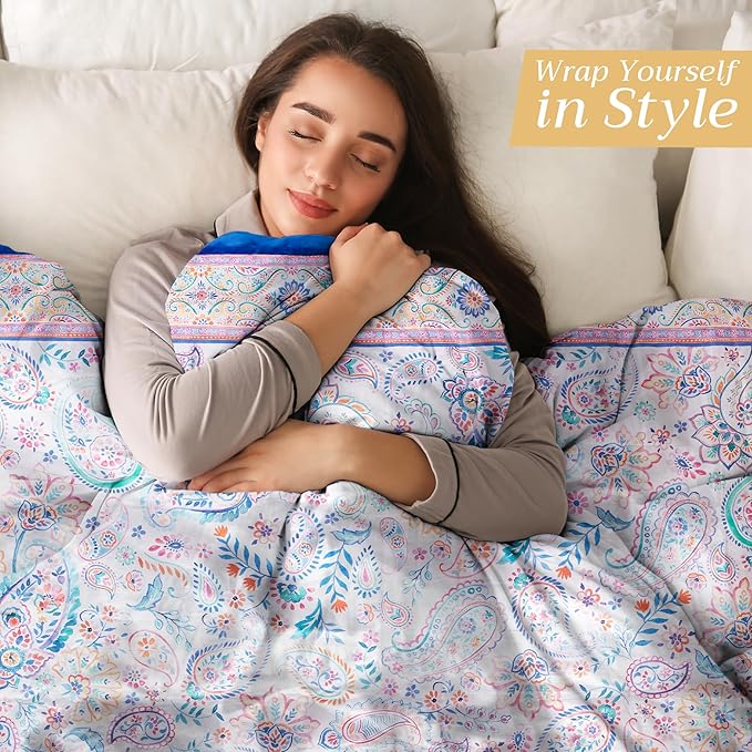 Maison d' Hermine Throw Blanket for Couch Lightweight Soft Warm Breathable Cotton Throw Blankets for Bed Girls Boys Women Men Gifts Sofa Travel Living Room Chair Bedding (60"x80", Indian Floral)