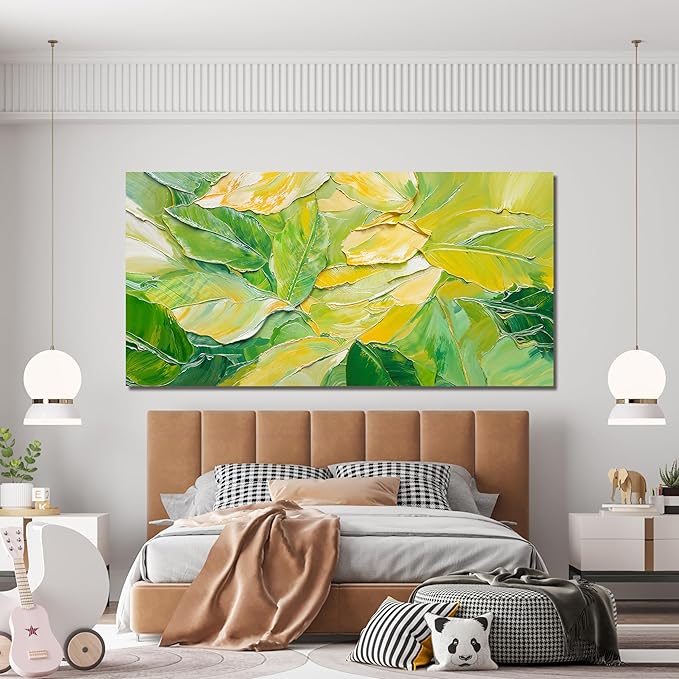 Canvas Oversized Wall Art Decor Large Wall Art Pictures for Living Room Artwork for Walls Abstract Green Wall Art Prints Abstract Canvas Art Wall Decor Bedroom Home Aesthetic Wall Art Decorations 29"X58"