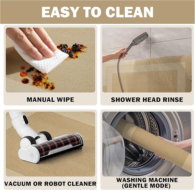 Non Slip Bath Mat, Rubber Backing Ultra Thin Bathroom Rugs Fit Under Door Quick Dry Super Absorbent Washable Bath Rug Shower Mat for Bathroom Floor Bathtub Shower Sink, Easy Care Brown 20"x 32"