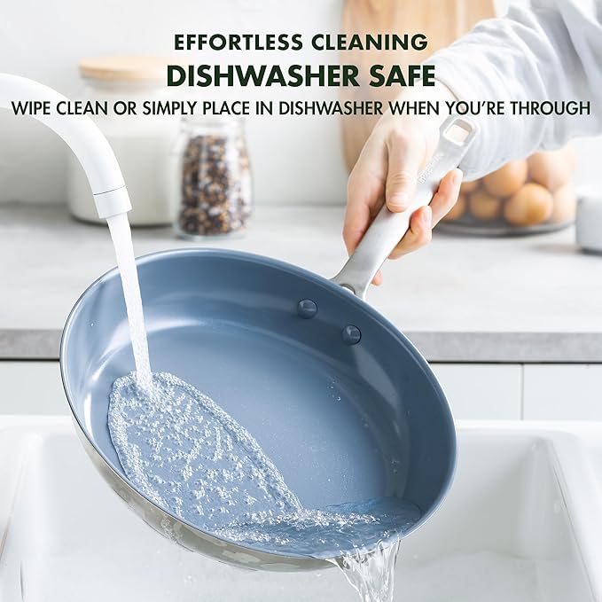 GreenPan Treviso 10 Piece Cookware Set, Non-Toxic PFAS-Free Stainless Steel Ceramic Nonstick Coating, Induction Suitable, Pots, Pans Lids, Sauté & Saucepans, Multi Clad, Dishwasher & Oven Safe