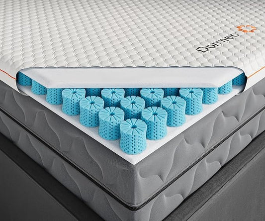 Dormeo Premium Twin XL Cooling Mattress Topper - 3-Zone OctaspringⓇ Technology for Optimal Back Support, Anti-Slip Bottom