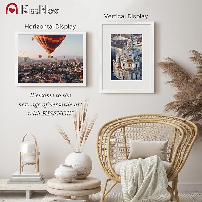 18x24 Poster Frame 4 Pack, White Solid Wood Picture Frame with Polished Plexiglass, Wall Hanging