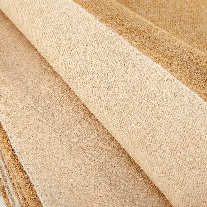 Spencer & Whitney Wool Throw Blankets - Soft, Lightweight Cashmere Wool, Yellow Throws for Twin Couch