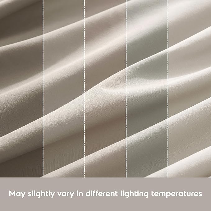 Nestl Split King Sheet Set - 1800 Ultra-Soft Microfiber Bed Sheets - Double Brushed - Deep Pockets - Easy Fit - 5 Piece Set - Bed Sheets & Pillowcases (Split King Size, Beige Cream)