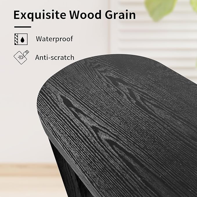 60" Wood Console Table for Entryway, Long Sofa Table Behind Couch Narrow Entryway Table with Curved Legs 2 Types of Installation for Living Room, Hallway, Foyer, Easy Assembly, Black