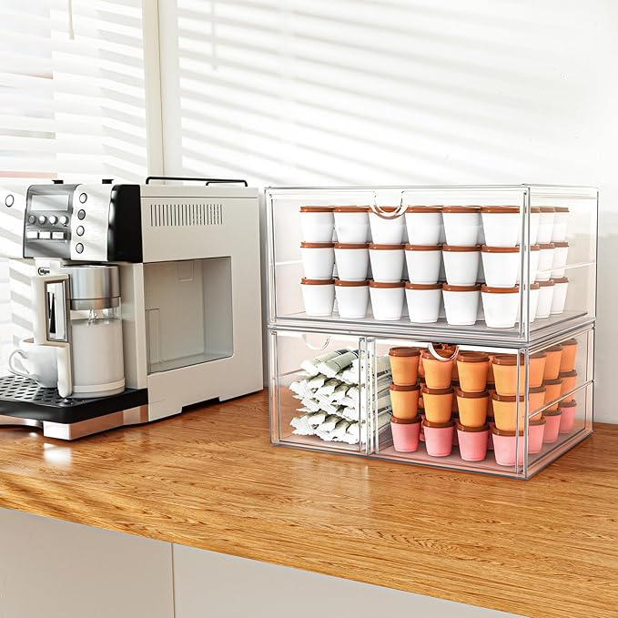 Makeup Organizer with 3 Drawers, Acrylic Organizer, Desk Organizers and Accessories, Dustproof Storage Drawers for Office Art Craft Supplies