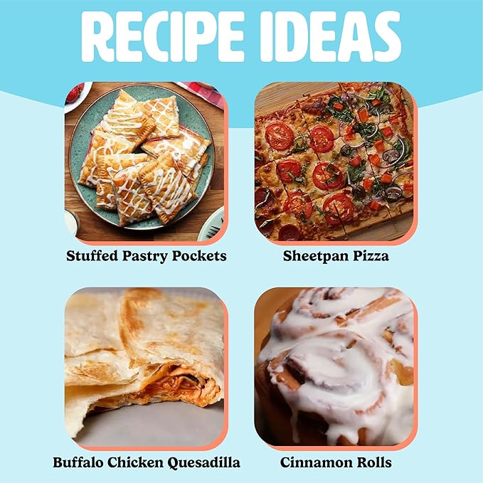 Tasty Nonstick Toaster Oven Baking Set Includes Cake Pan, Oven Tray, Rack, Carbon Steel Bakeware, 3-Piece Set, Pink