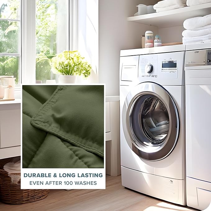 Bare Home Comforter Set - Oversized Queen Size - Ultra-Soft - Goose Down Alternative - Premium 1800 Series - All Season Warmth (Oversized Queen, Cypress)