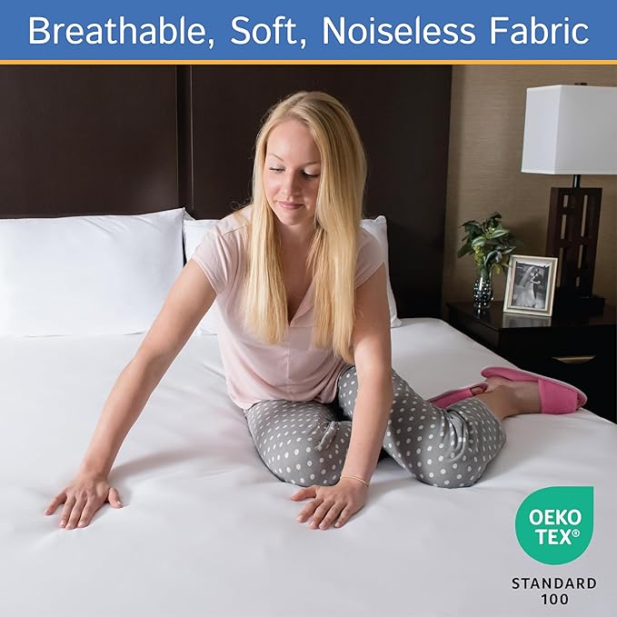 Split King Mattress/Box Spring Encasement 39" x 80" (2PCs) - Waterproof Zippered Protector Hypoallergenic Premium Quality Bed Cover - Breathable Smooth Fabric