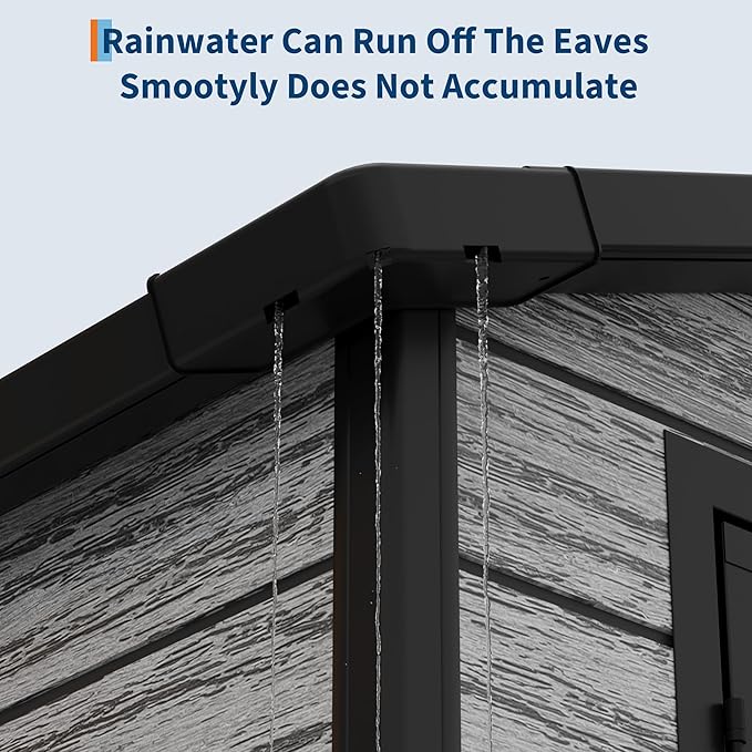 All-Weather Resin Shed with Window, Outdoor Plastic Garden Shed with Lockable Door and Vents, Outdoor Resin Storage Sheds for Tool, Bike, Backyard, Patio