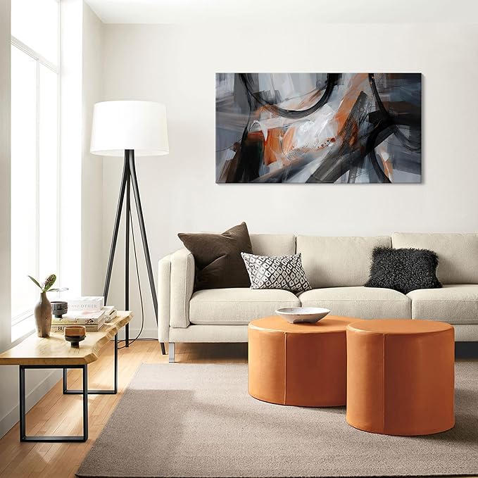 KLAKLA Large Wall Art - Abstract Canvas Wall Decor Modern Print Picture Artwork for Living Room Office Bedroom Home Decor - 40x20 Inches