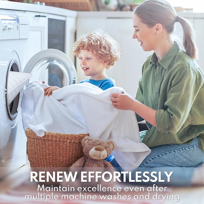 Queen Size Bed Pillows Set of 2 - Premium Down Alternative Cooling Pillows for Side, Back, and Stomach Sleepers Fluffy Hotel Quality Soft Microfiber Fill Breathable Skin-Friendly