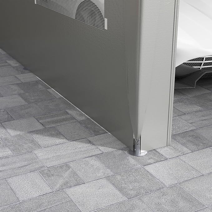 Outsunny Carport 10' x 20' Portable Garage, Heavy Duty Car Port Canopy with 2 Roll-up Doors & 4 Ventilated Windows for Car, Truck, Boat, Garden Tools, Gray