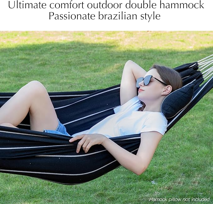 PNAEUT Double Hammocks for Outside, Replacement Outdoor Tree Hammock for Indoor Patio Porch Garden (Chasm, Medium)