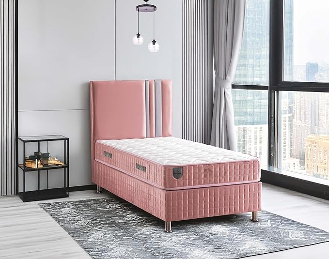 Ottomanson Twin 9" Medium-Firm Hybrid Mattress - Made in USA - Premium Comfort & Support for Young Sleepers - Individually Pocketed Coils & CertiPUR-US Foam - Fiberglass-Free - Bed in a Box