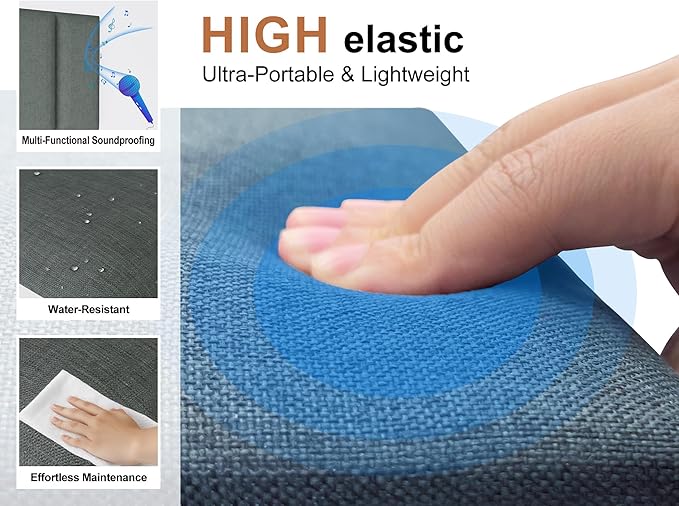 Leather Black and White Upholstered Queen Headboard, 12PCS Peel and Stick Wall Panels, Tufted Bed Backboard for Modern Wall Beds, 10"x24" Each, Leather - Blue and White